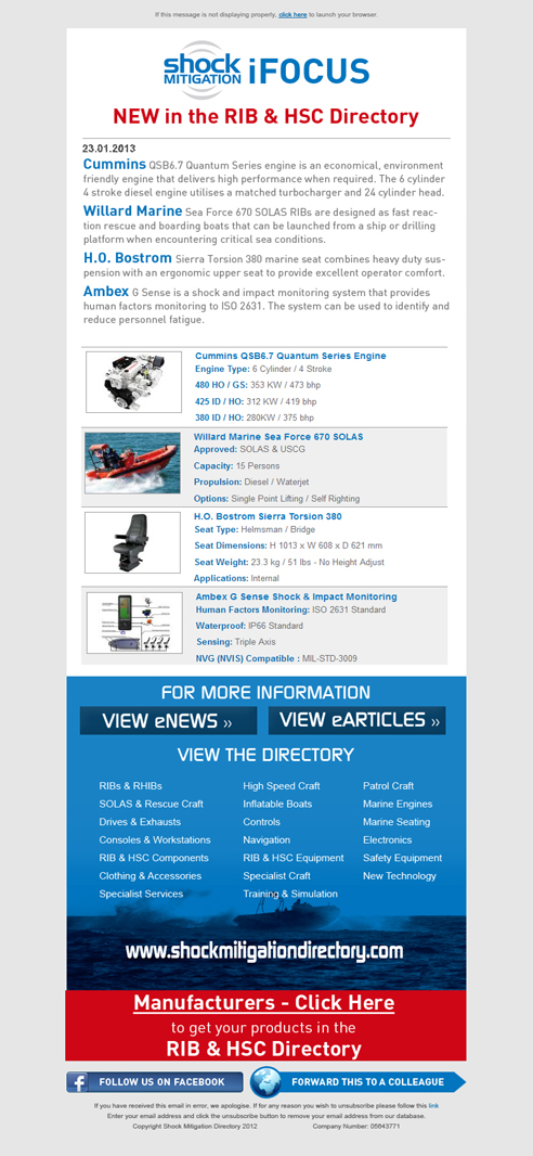 RIB & HSC iFOCUS - New Products